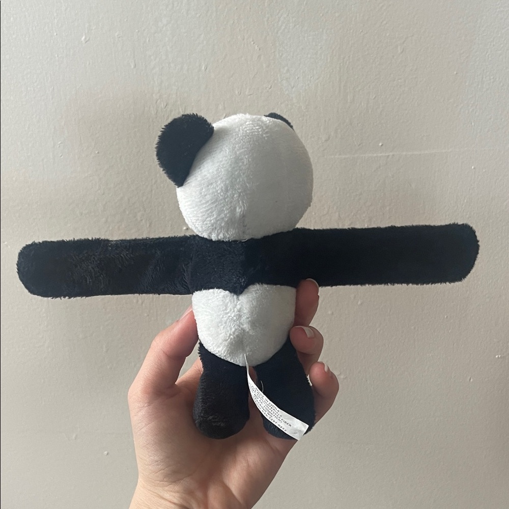 Adorable Black and White Panda Plush snap bracelet - Picture 4 of 9